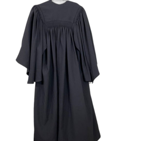 George H Lilley Graduation Choir Regalia robe sz. 56/2XL Black Gown open front - Picture 5 of 12